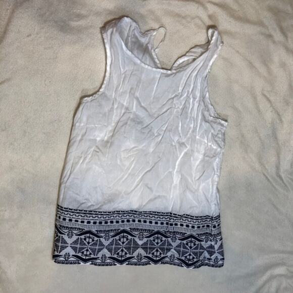 Artisan NY Embroidered White Linen Tank Top | Sz S - Picture 2 of 7